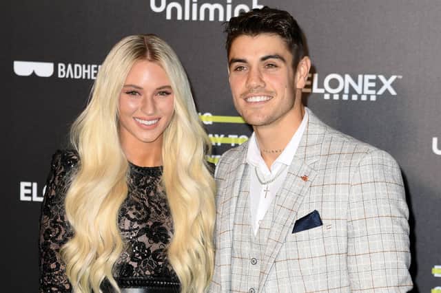 Lucie Donlan and Luke Mabbott attend the "Eating Our Way To Extinction" World Premiere at the Odeon Luxe Leicester Square on September 08, 2021 in London, England. (Photo by Gareth Cattermole/Getty Images)