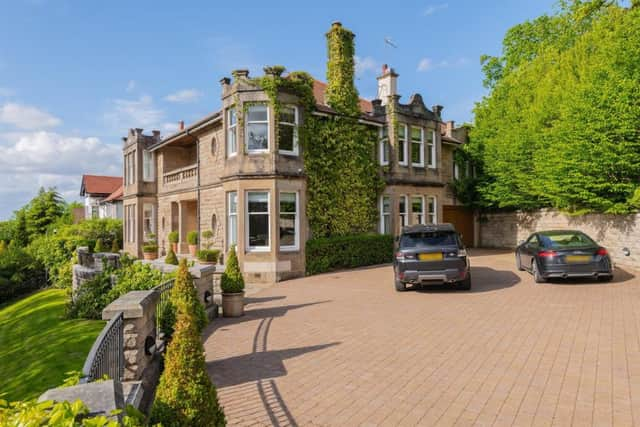 The detached sandstone villa on Lethington Road