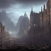 A post apocalyptic image of Glasgow generated by the NightCafe AI - the prompt was ‘Glasgow as a post-apocalyptic wonderland’.