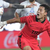 Oh Hyeon-Gyu of South Korea in action against Iceland 