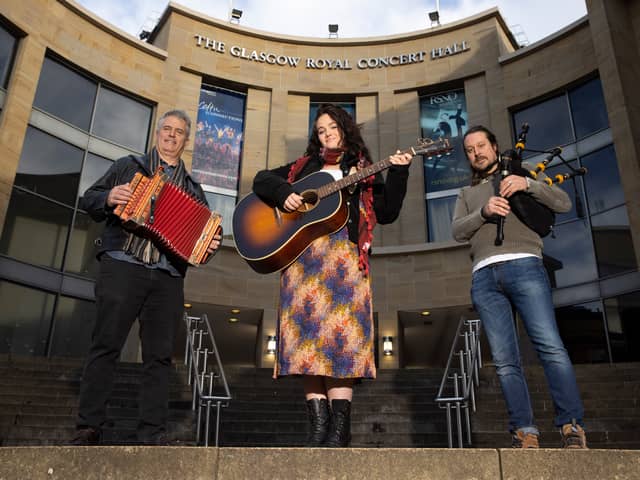 Scottish traditional musician and composer Ross Ainslie and Louisiana father-daughter duo Dirk and Amelia Powell warm up for Celtic Connections 2023 ahead of its opening in Glasgow on Thursday 19th January.