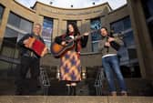 Scottish traditional musician and composer Ross Ainslie and Louisiana father-daughter duo Dirk and Amelia Powell warm up for Celtic Connections 2023 ahead of its opening in Glasgow on Thursday 19th January.