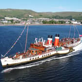 The Waverley sailing down the Firth of Clyde