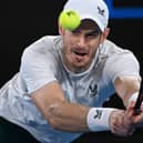 Britain’s Andy Murray hits a return against Australia’s Thanasi Kokkinakis during their men’s singles match on day four of the Australian Open tennis tournament in Melbourne on January 20, 2023. Photo by WILLIAM WEST/AFP via Getty Images)