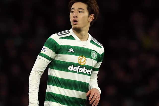 Yuki Kobayashi of Celtic made his Premiership debut against St Mirren on Wednesday night