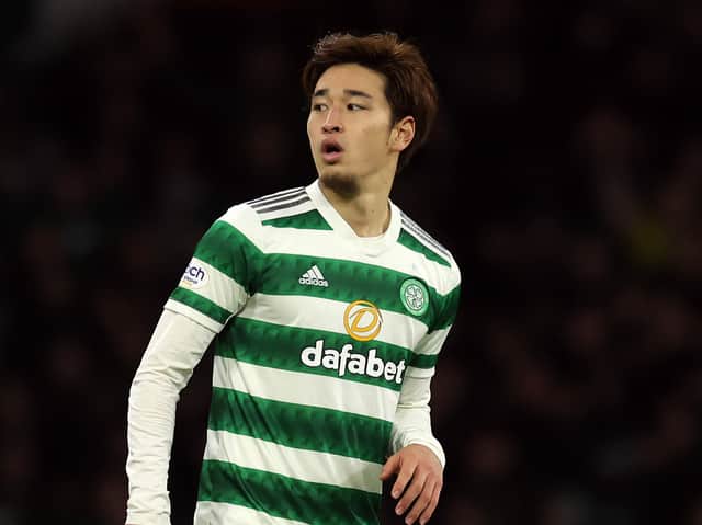 Yuki Kobayashi of Celtic made his Premiership debut against St Mirren on Wednesday night