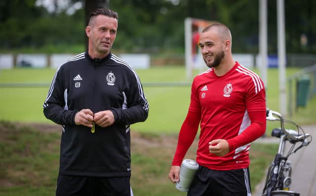 Former Celtic boss Ronny Deila is picture alongside Nicolas Raskin
