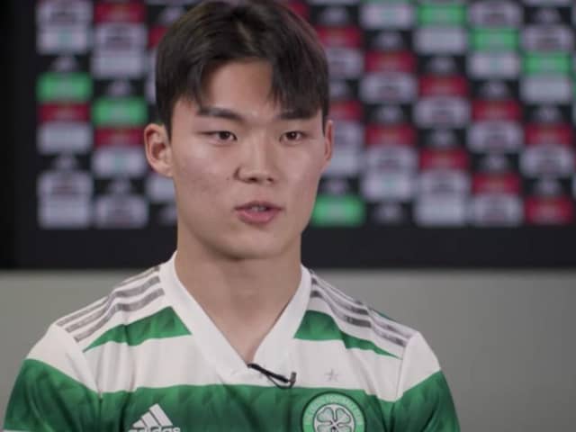 Oh Hyeon-gyu has completed a £2.5m transfer to Celtic (Image: @CelticFC - Twitter)