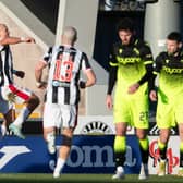 St Mirren striker Curtis Main celebrates his winning goal against Motherwell (Image: SNS Group)