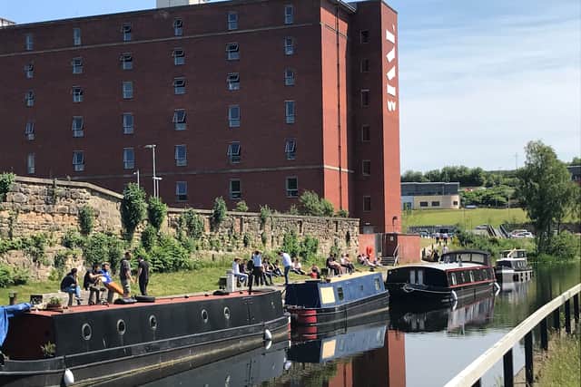 The canal cafe has opened at The Whisky Bond in North Glasgow