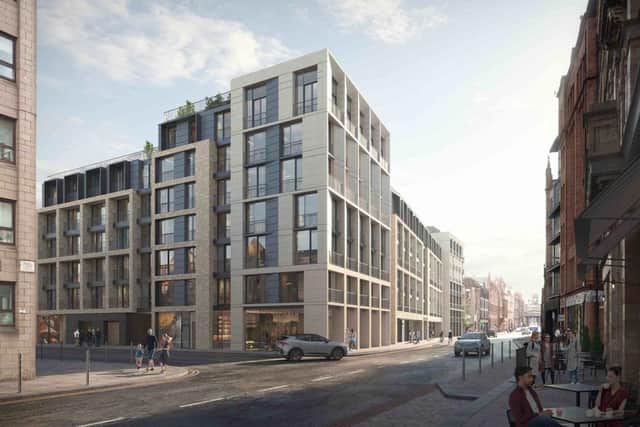 The flats are proposed to be built on a car park - although objections were raised regarding nearby listed buildings