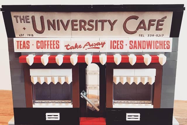 The university cafe in lego form