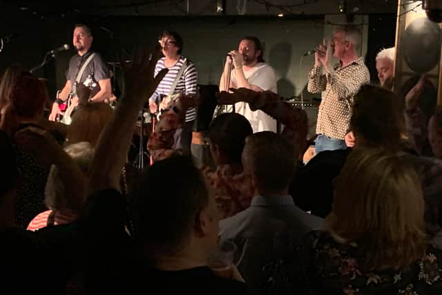 Bobby Bluebell and Al Murray played on stage at The Admiral for their band Fat Cops