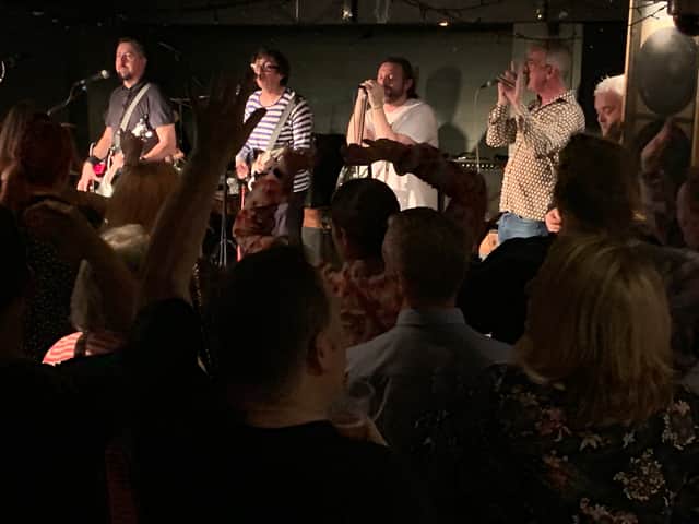 Bobby Bluebell and Al Murray played on stage at The Admiral for their band Fat Cops