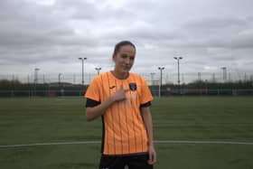Anna Oscarsson has joined the SWPL leaders from Eskilstuna Utd (Image: GCFC x Georgia Reynolds)