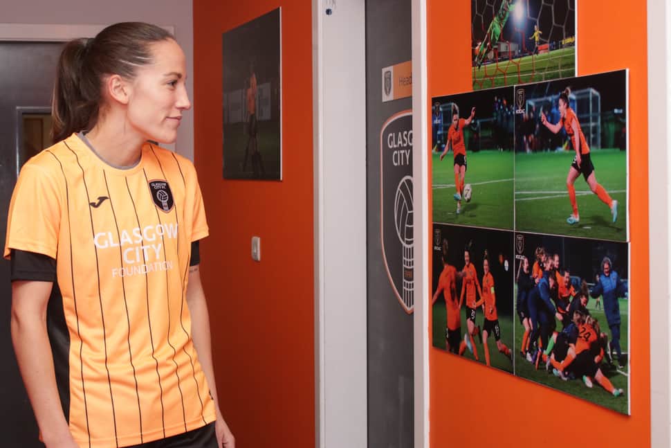 Glasgow City have signed Swedish International Anna Oscarsson (Image: GCFC x Georgia Reynolds)