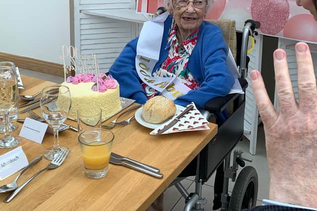 Hazel celebrated her 100th birthday at a care home in Maidens village on Sunday February 5