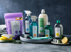 The new ‘No Marks, Just Sparks’ cleaning range is available to buy in M&S stores now.