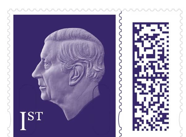 The new stamp design featuring King Charles  