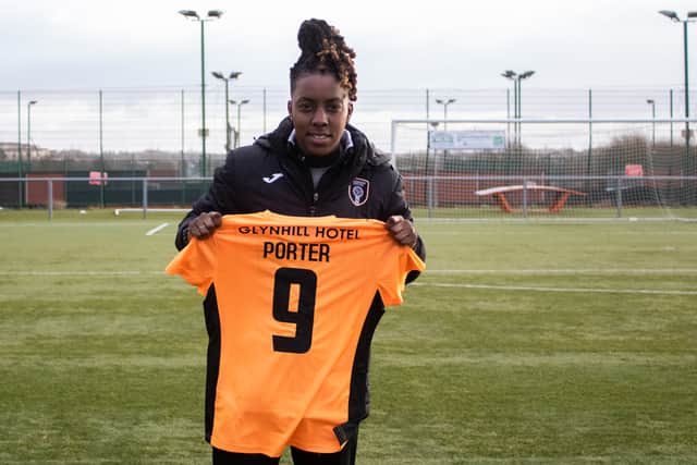 Porter will wear the number 9 shirt for Glasgow City (Image: GCFC x Georgia Reynolds)