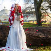 The Scottish Wedding Show blooms to life: Lauren (23, Glasgow) wears a wedding dress from exhibitor Mirka Bridal Couture in Kirkcaldy.