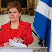 Scottish First Minister Nicola Sturgeon on Wednesday confirmed her surprise resignation, announcing an election would take place to replace her as Scottish National Party leader (Photo by JANE BARLOW/POOL/AFP via Getty Images)