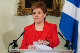 Scottish First Minister Nicola Sturgeon on Wednesday confirmed her surprise resignation, announcing an election would take place to replace her as Scottish National Party leader (Photo by JANE BARLOW/POOL/AFP via Getty Images)