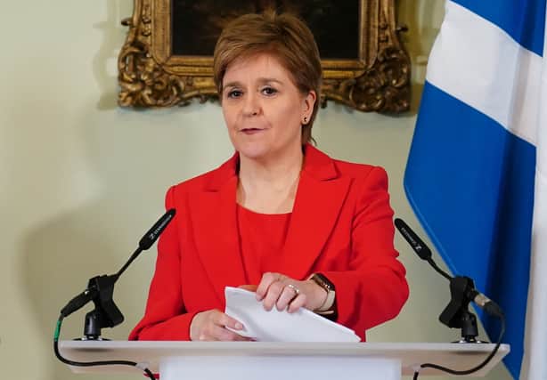Scottish First Minister Nicola Sturgeon on Wednesday confirmed her surprise resignation, announcing an election would take place to replace her as Scottish National Party leader (Photo by JANE BARLOW/POOL/AFP via Getty Images)