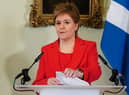 Scottish First Minister Nicola Sturgeon on Wednesday confirmed her surprise resignation, announcing an election would take place to replace her as Scottish National Party leader (Photo by JANE BARLOW/POOL/AFP via Getty Images)