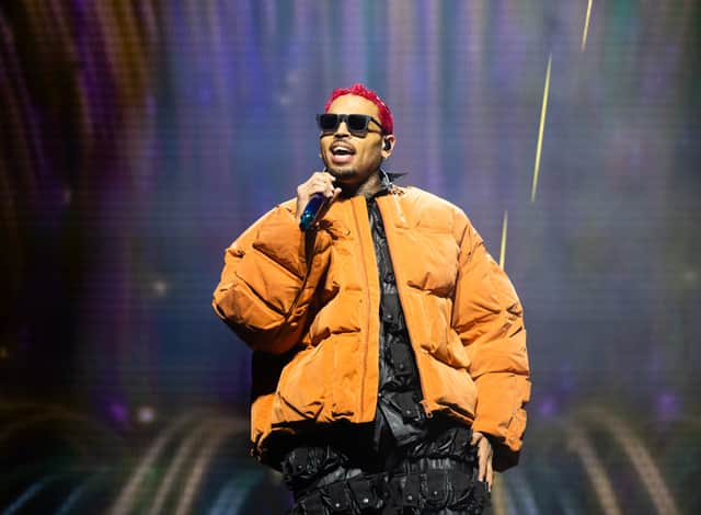 Chris Brown at London’s O2 (Samir Hussein)
