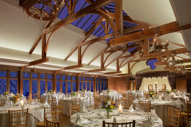 The dining hall and interiors are just as stunning as the exterior of Crossbasket Castle