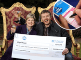 Britain’s biggest lottery winners scooped a jackpot of GBP 56million in the EuroMillions game
