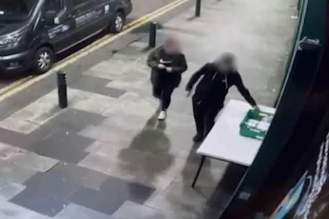 A passer-by knocked the food provisions from the Homeless Project Scotland’s table, one of Glasgow’s biggest food banks 