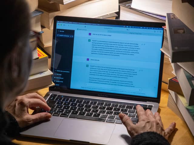 The ChatGPT artificial intelligence software, which generates human-like conversation.