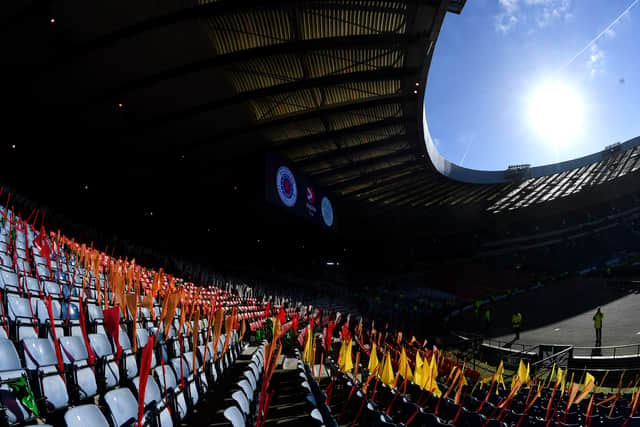 A general view inside the stadium prior to the Viaplay Cup Final between Rangers and Celtic 