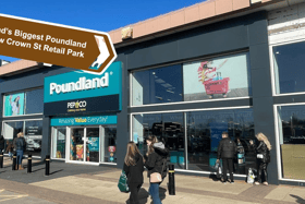 The huge new Poundland will be the biggest in Scotland when it opens in Glasgow’s Crown Street Retail Park on March 11