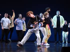 Govan music festival features a wide-range of music and community artists across all genres, pictured is Southside community photographer Dylan Hamilton mid dance-routine
