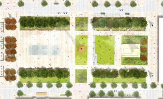 A birds-eye view of what George Square could look like after the redesign