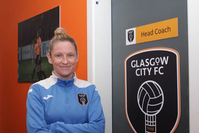 Leanne Ross has been appointed the permanent Head Coach of Glasgow City following a successful interim spell (Georgia Reynolds X GCFC)