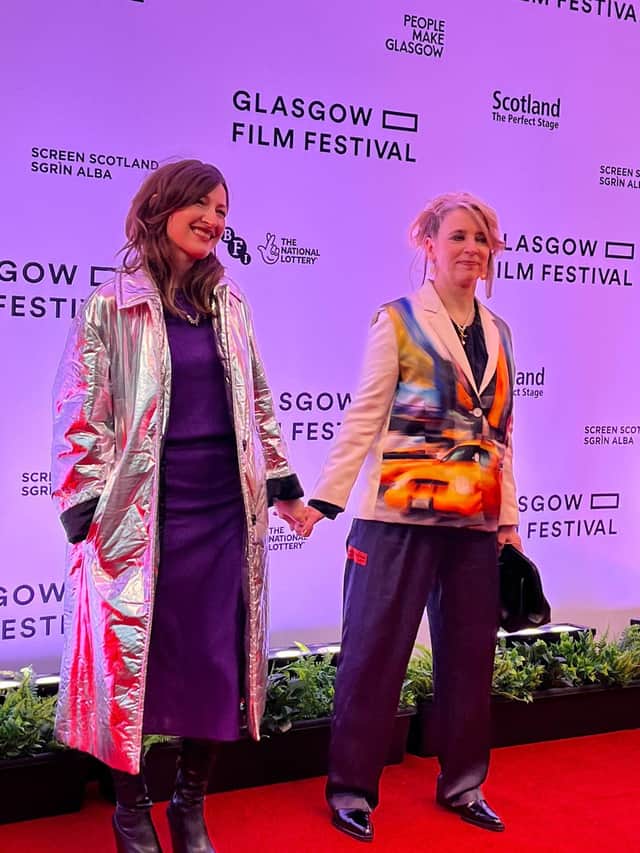  Kelly Macdonald and Carol Morley on the red carpet for Typist, Artist, Pirate, King’s premiere on International Women’s Day