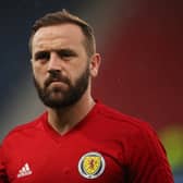James McFadden assistant manager of Scotland looks on prior to the UEFA Nations League C Group One match between Scotland and Albania at Hampden Park in September 2018