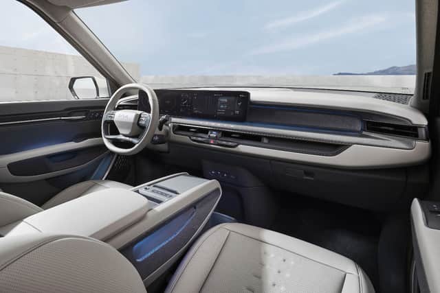 The EV9’s interior is focused on space and comfort (Photo: Kia)