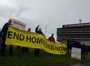 Members of the Wyndford Resident’s Union attended the site of the controversial Erskine Hotel accommodation for asylum seekers to present their solution to the issue