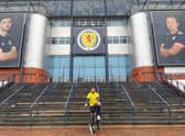John, who co-owns a goalkeeping academy, is set to complete the 120-mile challenge in one day, (Image: Beatson Cancer Charity)