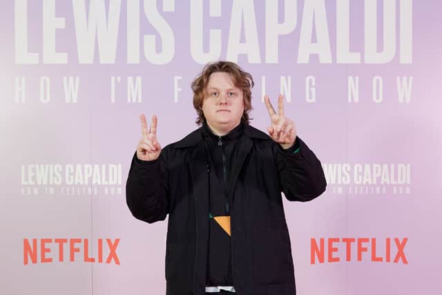 Lewis Capaldi at his Netflix premiere in  Glasgow 