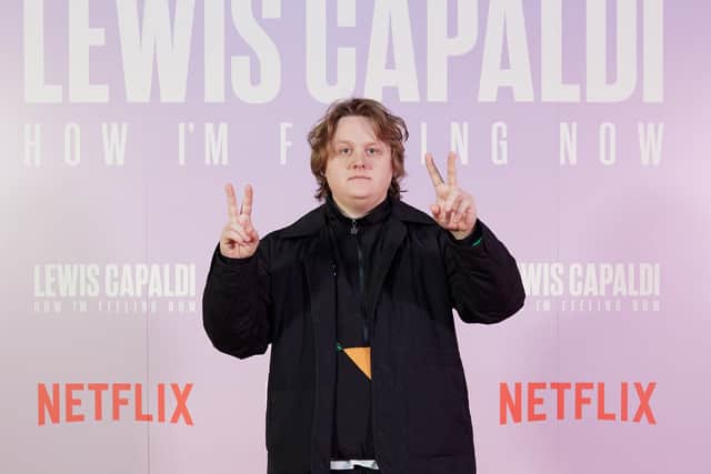 Lewis Capaldi at his Netflix premiere in Glasgow