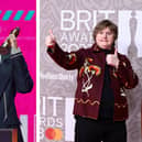 Lewis Capaldi embraced and kissed Harry Styles last month at the Brit Awards 2023. (Photo Credit: Getty Images)