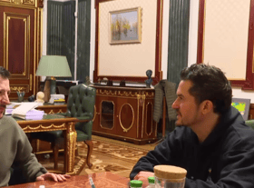 Orlando Bloom shared his meeting with Ukraine president Volodymyr Zalenskyy on his Instagram account (Credit: Orlando Bloom - Instagram)