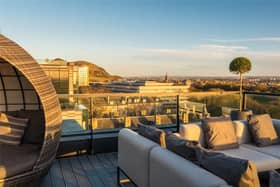 For Sale in Scotland: Luxury Hollywood style penthouse with 360° roof terrace and modern glass staircase 