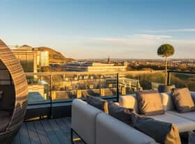 For Sale in Scotland: Luxury Hollywood style penthouse with 360° roof terrace and modern glass staircase 